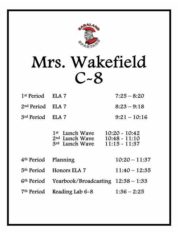 CLASS SCHEDULE