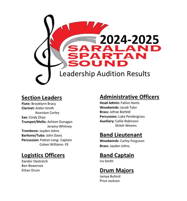 Section Leaders 2024-2025 Section Leaders 2024-2025